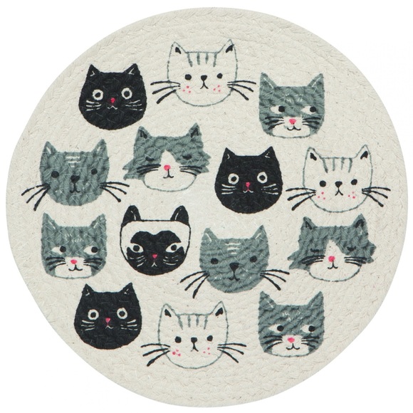 cat-lover gift bundle: beeswax sandwich bags/braided trivet/Swedish dishcloth - Picture 9 of 16